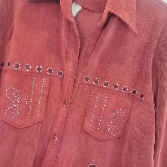 Vintage Women's Pink Embellished Jacket - Picture 4 of 6
